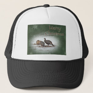 Merry Christmas Wild Turkey Trucker Hat