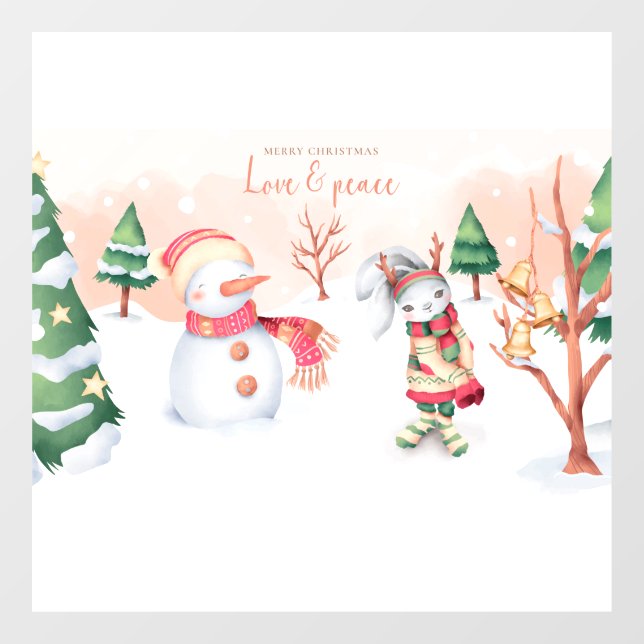 "Merry Christmas" Window Cling (Sheet)