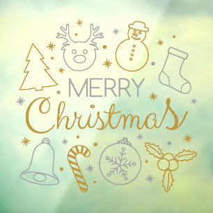 Merry Christmas Window Cling