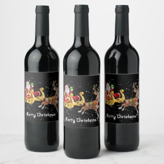 Merry Christmas  Wine Label