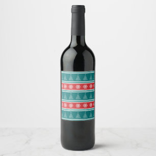 Merry Christmas Wine Label