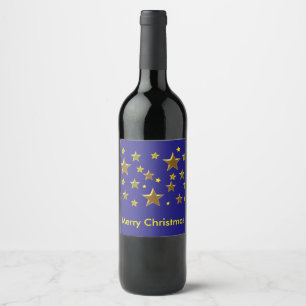 Merry Christmas Wine Label