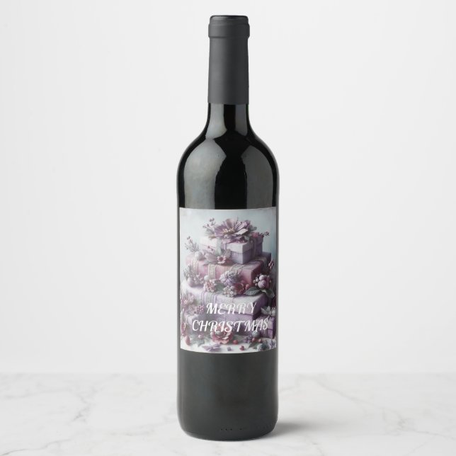 Merry Christmas Wine Label (Front)