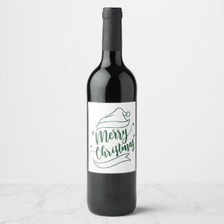Merry Christmas Wine lable Wine Label