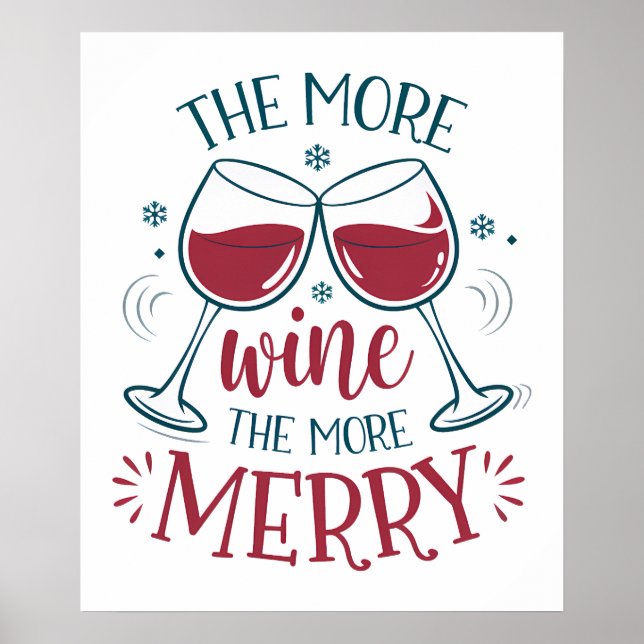 Merry Christmas wine party  Poster (Front)