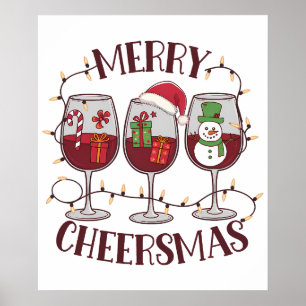 Merry Christmas wine party  Poster