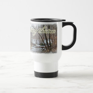 Merry Christmas Winter Dam Off Badman Road Travel Mug