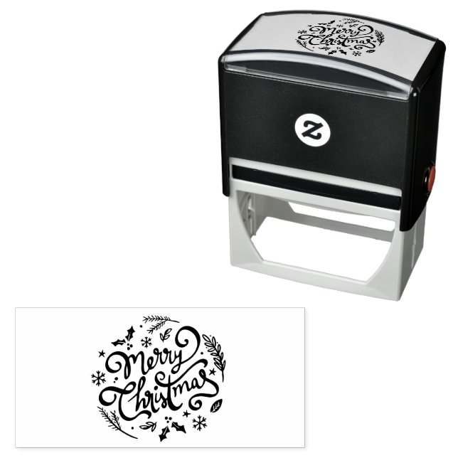 Merry Christmas Winter Holidays Self-inking Stamp (In Situ)