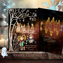 Merry Christmas Winter Magic  Foil Holiday Card