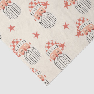 Merry Christmas winter party Santa face nursery Tissue Paper