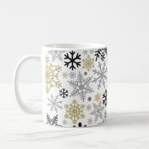 Merry Christmas Winter Snowflake Pattern Coffee Mug
