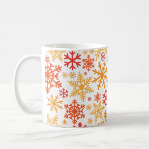 Merry Christmas Winter Snowflake Pattern Coffee Mug