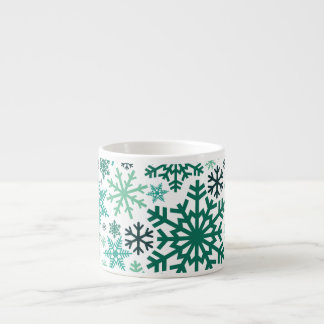 Merry Christmas Winter Snowflake Pattern Espresso Cup