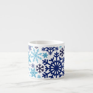 Merry Christmas Winter Snowflake Pattern Espresso Cup