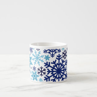 Merry Christmas Winter Snowflake Pattern Espresso Cup