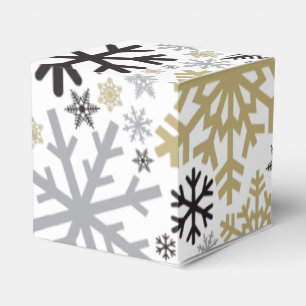 Merry Christmas Winter Snowflake Pattern Favour Box