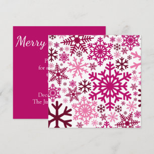 Merry Christmas Winter Snowflake Pattern Invitation