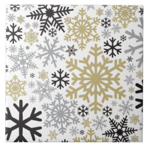 Merry Christmas Winter Snowflake Pattern Tile