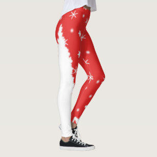 Merry Christmas Winter Snowflakes Leggings