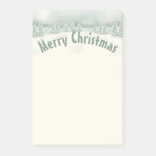 Merry Christmas Winter Trees Post-it Notes