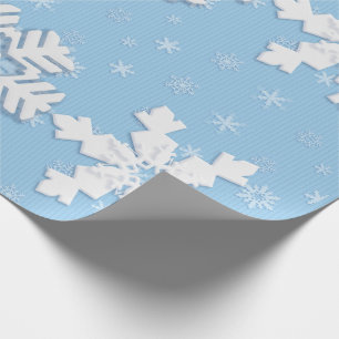 Merry Christmas Winter White Snowflakes Beautiful Wrapping Paper