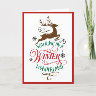 Merry Christmas Winter Wonderland Add Signature Holiday Card