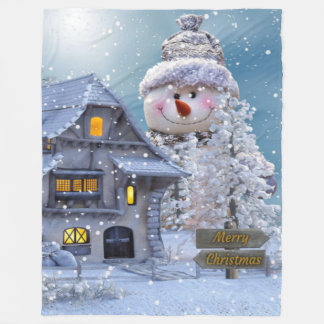Merry Christmas Winter wonderland Fleece