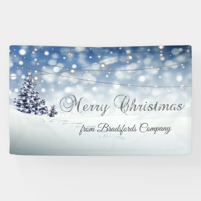 Merry Christmas,  Winter Wonderland,Lights Banner (Horizontal)