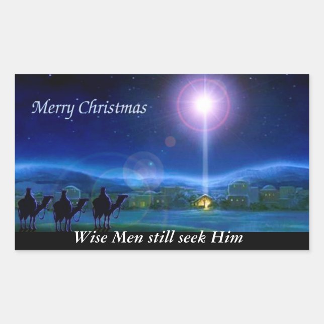 Merry Christmas - Wise men still seek Him sticker (Front)
