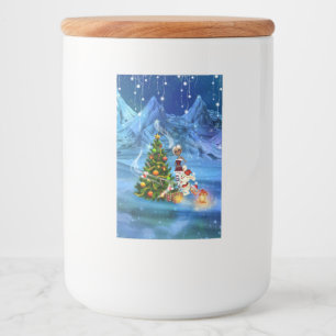 Merry christmas wish you cute friends food label