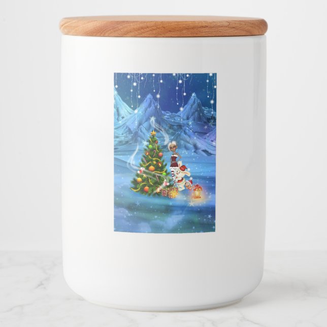 Merry christmas wish you cute friends food label (Front)