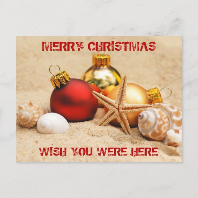 Merry Christmas Wish You Were Here Postcard (Front)