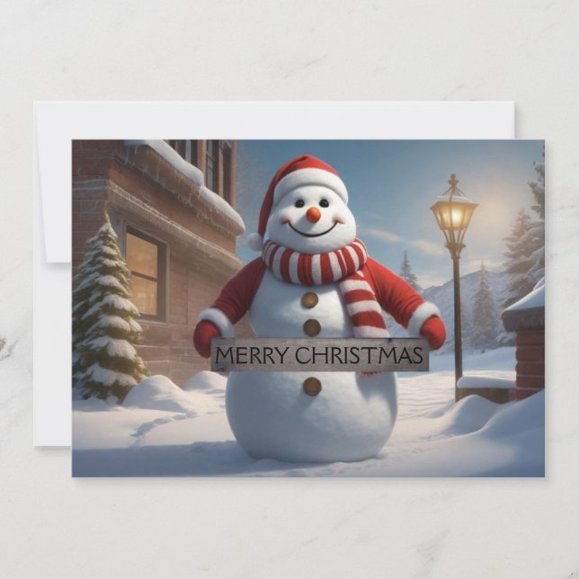 Merry Christmas Wishes Filled With Joy And Love  Holiday Card (Front)