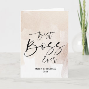 Merry Christmas Wishes For Best Boss Ever Xmas Card