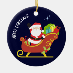 Merry Christmas wishes from Santa Ceramic Tree Decoration