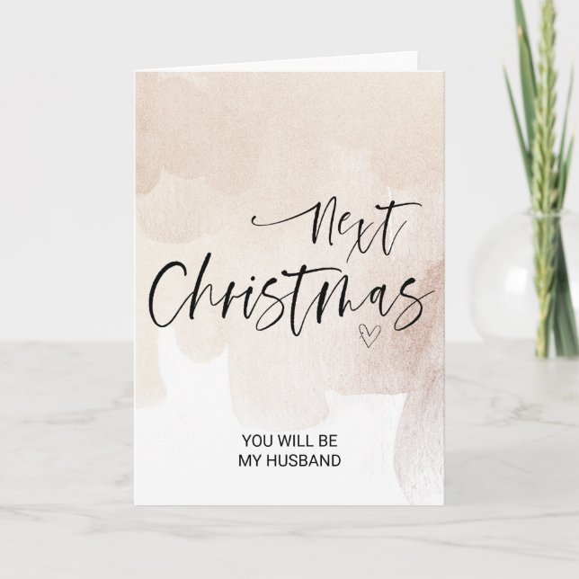 Merry Christmas Wishes Gift For Boyfriend Fiancé Card (Front)