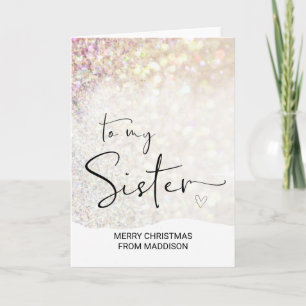 Merry Christmas Wishes Gift For Sister Xmas Card