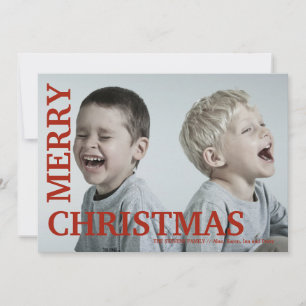 Merry Christmas Wishes Holiday Photo Card