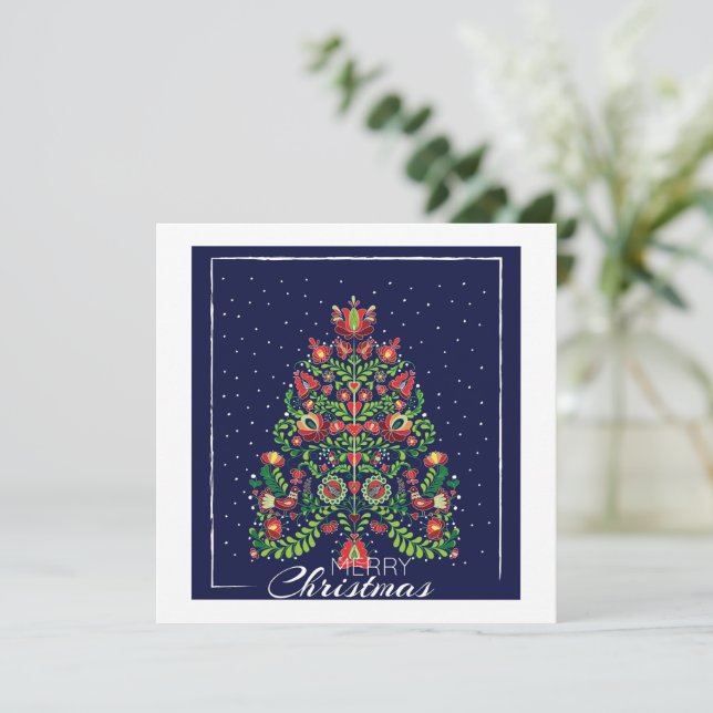 Merry Christmas Wishes Invitation (Standing Front)