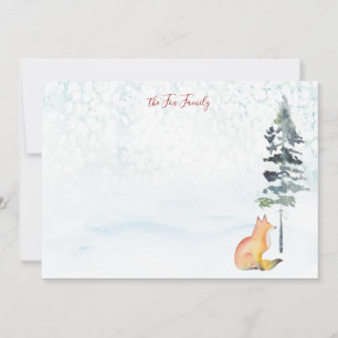 Merry Christmas Wishes Personalised Fox Card