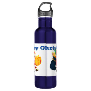 Merry Christmas Wishes Printed Celebration 24 oz 710 Ml Water Bottle