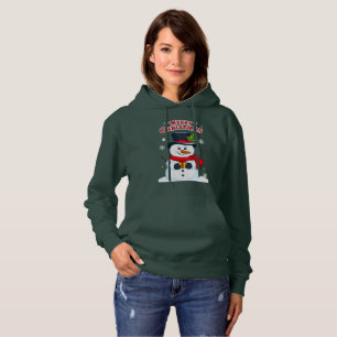 Merry Christmas with a Magical Snowman Hoodie
