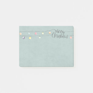 Merry Christmas with a String of Ornaments Post-it Notes