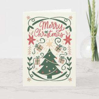 Merry Christmas with a Tree Card