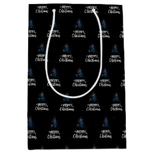 Merry Christmas with Australia flag Medium Gift Bag