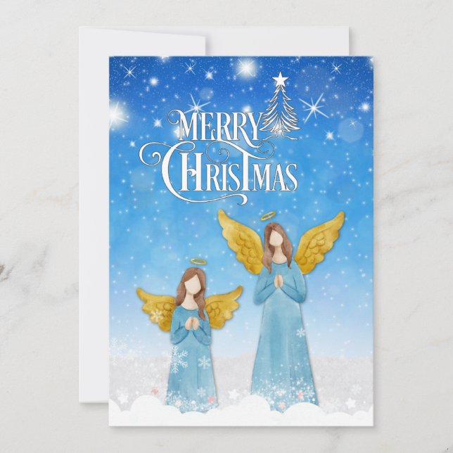 Merry Christmas with Bible Verse Holiday Card (Front)