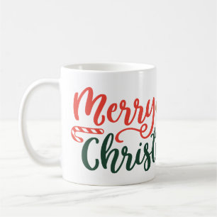Merry Christmas with Candy Cane Mug – Festive Xmas