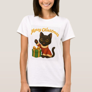 Merry Christmas with Emi the Black Cat T-Shirt