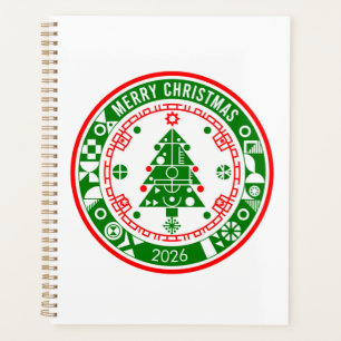 Merry Christmas with family name Planner