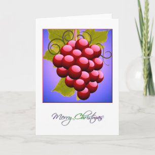 Merry Christmas with Grapes Card